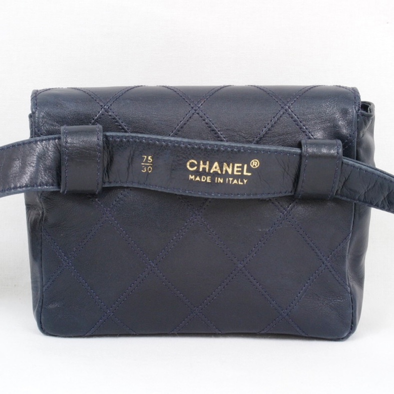 chanel vintage quilted belt bag