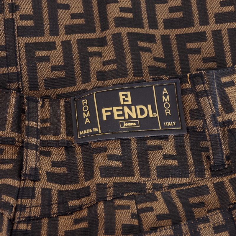 Vintage Fendi Zucca Monogram Jean Skirt Excellent - Nina Furfur Vintage ...