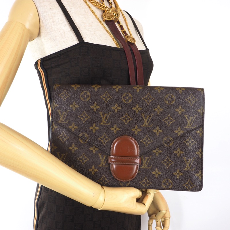 Vintage 1980's Louis Vuitton Envelope Handbag Clutch 