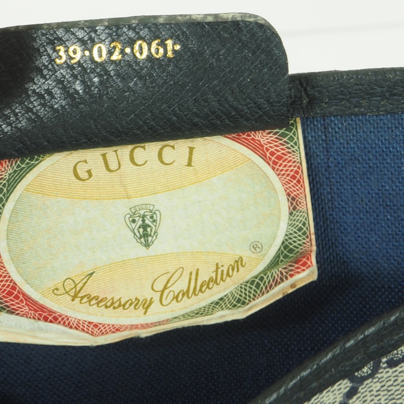 Vintage Gucci Accessory Collection Blue Monogram Excellent Tote Hand Bag -  Nina Furfur Vintage Boutique