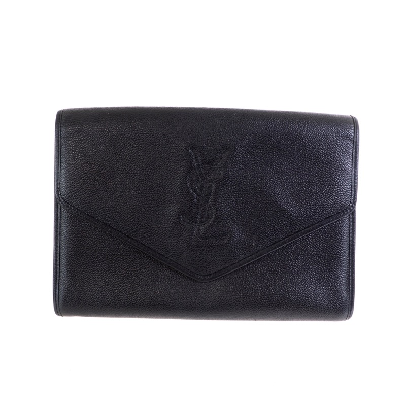NWOT SAINT LAURENT YSL Clutch Pouch Bag in Dreamy Leather Made in Italy NWOT