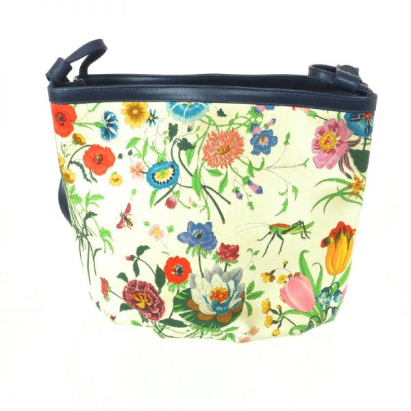 Vintage Gucci Floral Bug Rare Multi Colored Shoulder Bag - Nina