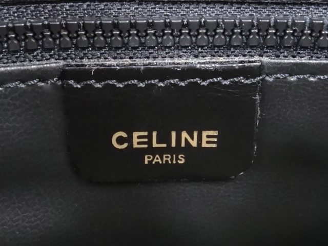 Vintage Celine Rare Black Quilted Leather Thin Chain Shoulder Clutch ...